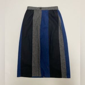 Vintage wool patchwork skirt